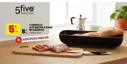 Stokomani 5FIVE Corbeille & planche à pain en bambou offre