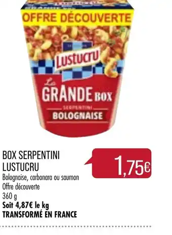 Match Box serpentini lustucru offre