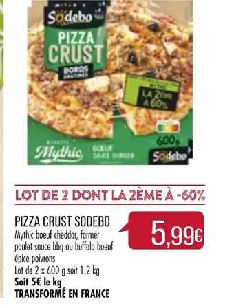Match Pizza crust sodebo offre
