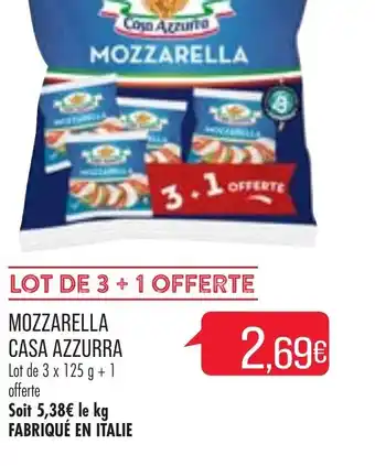 Match Mozzarella casa azzurra offre