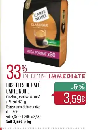 Dosettes de café carte noire