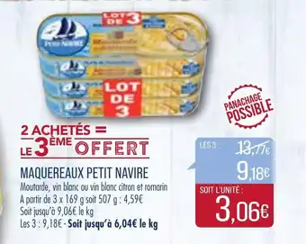 Match Maquereaux petit navire offre