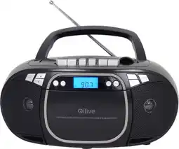 Auchan Qilive radio k7 cd q1284 noir offre