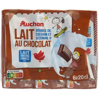 Auchan Auchan lait au chocolat avec paille auchan offre