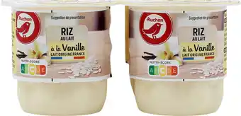 Auchan Auchan riz au lait vanille auchan offre