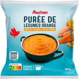 Auchan Auchan purée de carotte, potiron et patate douce surgelée auchan offre