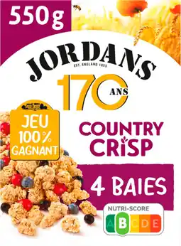 Auchan Jordans céréales country crisp 4 baies jordans offre