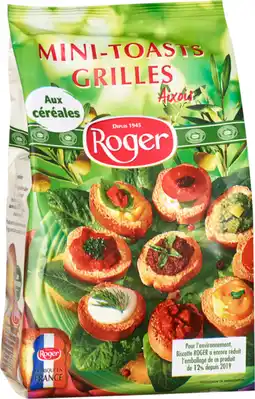 Auchan Roger mini-toasts grillés aux céréales roger offre