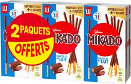Auchan Mikado biscuits nappés au chocolat au lait mikado lu offre