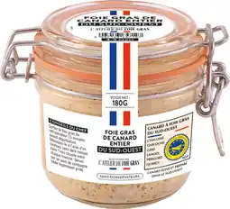 Auchan Sans marque foie gras de canard entier igp sud ouest l'atelier du foie gras offre