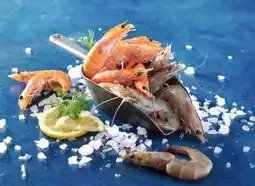 Auchan Sans marque gambas entières cuites réfrigérées ou crues décongelées offre