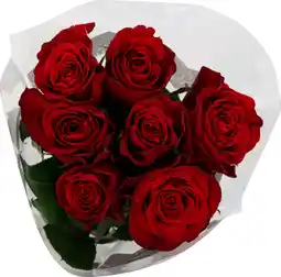 Auchan Sans marque bouquet de 7 roses très gros boutons offre
