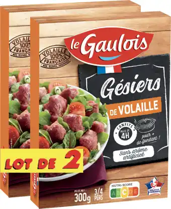 Auchan Supermarché Le gaulois lot de 2 gésiers ou foies de volaille confits le gaulois offre