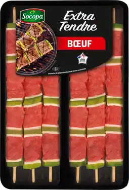 Auchan Supermarché Socopa 6 brochettes de bœuf socopa offre