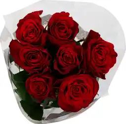 Auchan Supermarché Sans marque bouquet de 7 roses très gros boutons offre