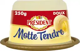 Auchan Supermarché President beurre doux motte tendre président offre