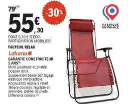 E.Leclerc Brico Fauteuil relax lafuma offre