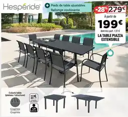 Centrakor La table piazza extensible offre