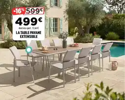 Centrakor La table pavane extensible offre