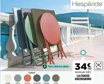 Centrakor La chaise greensboro offre