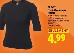 Lidl Crivit - t-shirt technique femme offre