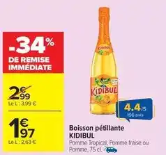 Carrefour Market Kidibul - boisson pétillante offre