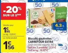 Carrefour Market Carrefour - biscuits gaufrettes offre