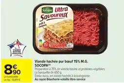 Carrefour Market Socopa - viande hachée pur bœuf 15% m.g offre