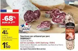 Carrefour Market Debroas - saucisson sec artisanal pur porc offre