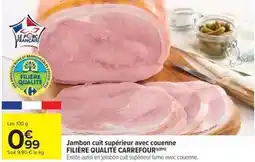 Carrefour Market Carrefour - jambon cuit supérieur avec couenne offre