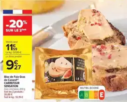 Carrefour Market Carrefour - bloc de foie gras de canard offre