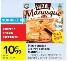 Carrefour Market Pizza surgelée format familial offre