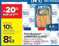 Carrefour Market Carrefour - filets de poulet classic offre