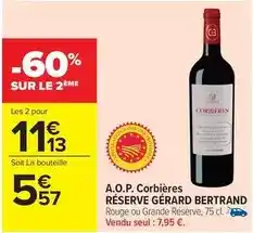 Carrefour Market Corbiéres - a.o.p. corbières offre
