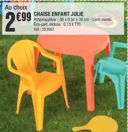 La Foir'Fouille Chaise enfant julie offre