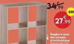 Maxi Bazar Étagère 4 cases mix n'modul offre