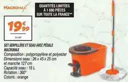 Netto Orange - set serpillère et seau avec pédale offre