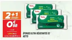Netto Netto - éponges ultra résistantes x3 offre