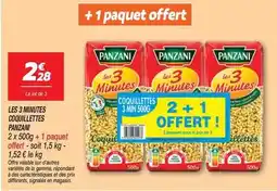 Netto Panzani - les 3 minutes coquillettes offre