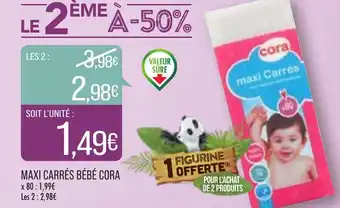 Match Maxi carrés bébé cora offre