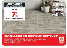 Brico Dépôt Carrelage de sol exterieur ciottolino offre