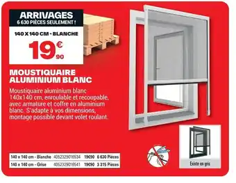 Moustiquaire aluminium blanc