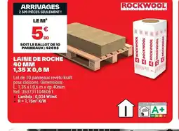 Brico Dépôt ROCKWOOL Laine de roche 40 mm offre