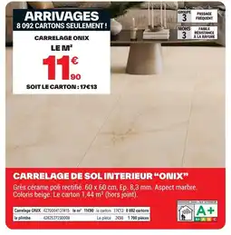 Brico Dépôt Carrelage de sol interieur onix offre