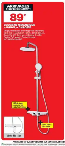 Brico Dépôt Colonne mecanique karol » chrome offre