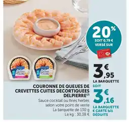 Bi1 DELPIERRE Couronne de queues de crevettes cuites decortiquees offre