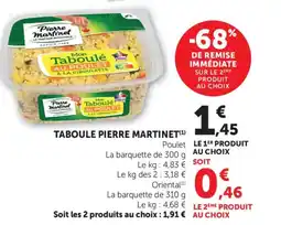 Bi1 PIERRE MARTINET Taboule offre