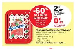 Bi1 APERIVRAIS Fromage pasteurise offre