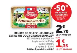 Bi1 GRAND FERMAGE Beurre de belleville-sur-vie extra-fin doux offre
