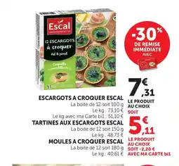 Bi1 ESCAL Escargots a croquer offre